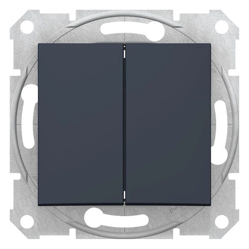 Schneider Electric Sedna SDN0600170 kettős váltóérintkezős kapcsoló (106+6), grafit burkolattal. keret nélkül, süllyesztett, 10A 250V ( SDN0600170 ).