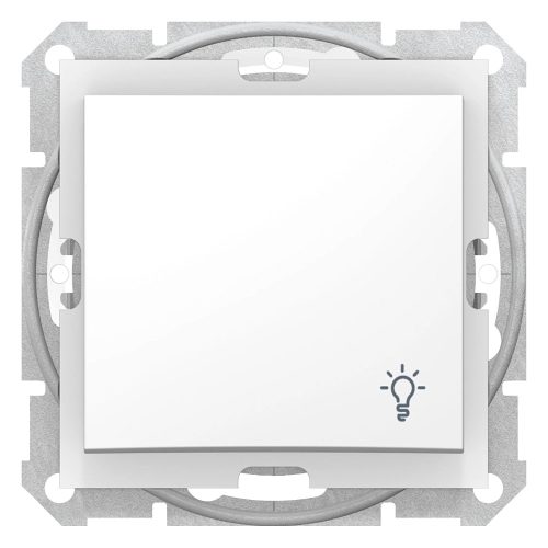 Schneider Electric Sedna SDN0900321 vízmentes egypólusú nyomó (N101), fehér burkolattal. keret nélkül, süllyesztett, lámpajellel, (IP44) 10A 250V ( SDN0900321 ).