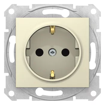  Schneider Electric Sedna SDN3000147 földelt csatlakozóaljzat (dugalj), gyermekvédelemmel, 2P+F, bézs burkolattal. keret nélkül, süllyesztett, 16A 250V ( SDN3000147 ).