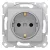 Schneider Electric Sedna SDN3000160 földelt csatlakozóaljzat (dugalj), gyermekvédelemmel, 2P+F, aluminium burkolattal. keret nélkül, süllyesztett, 16A 250V ( SDN3000160 ).