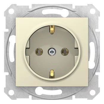   Schneider Electric Sedna SDN3000547 földelt csatlakozóaljzat (dugalj), 2P+F, bézs burkolattal. keret nélkül, süllyesztett, 16A 250V ( SDN3000547 ).