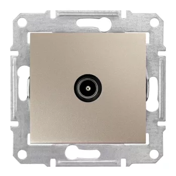   Schneider Electric Sedna SDN3201268 átmenő TV csatlakozóaljzat 8 dB, titánium burkolattal. keret nélkül, süllyesztett ( SDN3201268 ).