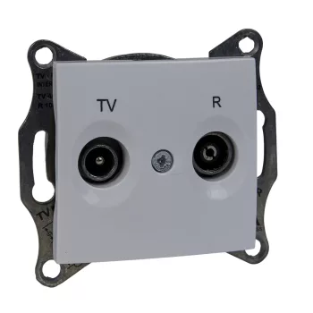   Schneider Electric Sedna SDN3301621 végzáró TV-Rádió csatlakozóaljzat 1 dB, fehér burkolattal. keret nélkül, süllyesztett ( SDN3301621 ).