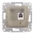 Schneider Electric Sedna SDN4101168 telefoncsatlakozó 1xRJ11, titánum burkolattal, keret nélkül ( SDN4101168 ).