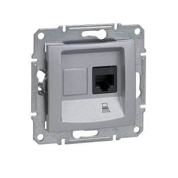   Schneider Electric Sedna SDN4700160 Informatikai csatlakozóaljzat 1xRJ45, Cat6 UTP, aluminium burkolattal, keret nélkül ( SDN4700160 ).