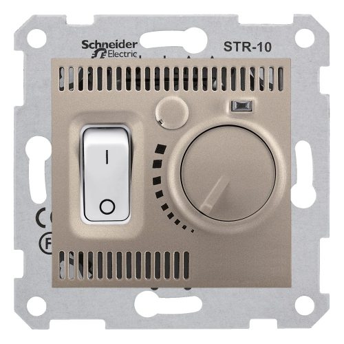 Schneider Electric Sedna SDN6000168 szobatermosztát, titánium burkolattal. keret nélkül ( SDN6000168 ).