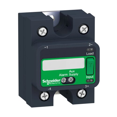 Schneider SSP1A125BDS SSP hűtőbordára szerelhető szilárdtestrelé, 1f, nullfesz kapcs, 1NO, tesztgomb, 24-300VAC, 25A, 24VDC, hőátadóval