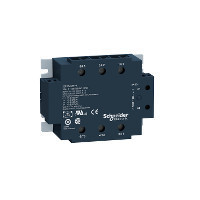 Schneider SSP3A225B7T SSP hűtőbordára szerelhető szilárdtestrelé, 3f, nullfesz kapcs, 3NO, 48-530VAC, 25A, 24VDC, hőátadóval