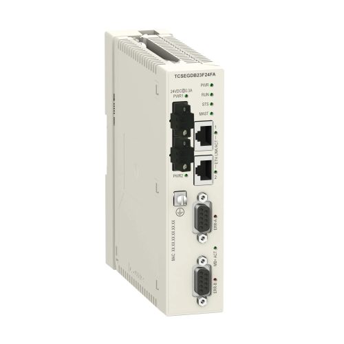 Schneider Electric TCSEGDB23F24FK X80 kommunikációs modul, Modbus Plus Proxy, extra hőmérséklet tartomány -25…+70C