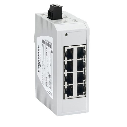 Schneider Electric TCSESSU083FN0 ConneXium switch, 8 x TX réz, IP30, nem menedzselhető