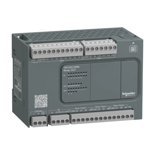 Schneider Electric TM100C24RN Modicon M100 Easy PLC, 24 I/O, 1xRS485, 230VAC