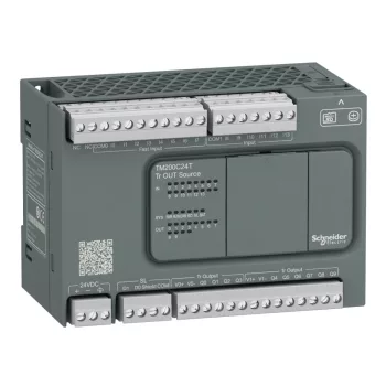   Schneider Electric TM200C24T Modicon M200 Easy PLC, 24 I/O1xRS485, tranzisztoros kimenet (source), 24 VDC