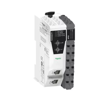   Schneider Electric TM5NEIP1K Modicon TM5 I/O sziget, komplett busz gyűjtő, Ethernet/IP Modbus TCP/IP, 24 VDC