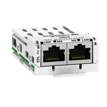   Schneider VW3A3619 Altivar frekvenciaváltó kiegészítő, Kommunikációs modul, Ethernet POWERLINK, 2xRJ45, ATV320-340-600-900 hajtásokhoz