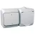 Schneider Electric Cedar Plus WDE000502 falon kívüli 2P+F csatlakozóaljzat, kétpólusú kapcsolóval – 16 AX, 250 V AC – IP44 – fehér színben