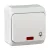 Schneider Electric Prima WDE001015 falon kívüli egypólusú nyomógomb csengőjellel és jelzőfénnyel – 10 A, 250 V AC – IP20 – fehér színben