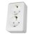 Schneider Electric Prima WDE001048 földelt dupla csatlakozóaljzat (dugalj) 2x2P+F, fehér színben, komplett szerelvény, falon kívül, 16A 250 ( WDE001048 ).