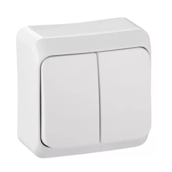   Schneider Electric Prima WDE001051 csillárkapcsoló (105), fehér, komplett szerelvény, falon kívüli, jelzőfénnyel 10A 250 ( WDE001051 ).