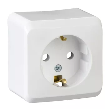 Schneider Electric Prima WDE001080 falon kívüli 2P+F csatlakozóaljzat – 16 A, 250 V AC – IP20 – fehér színben