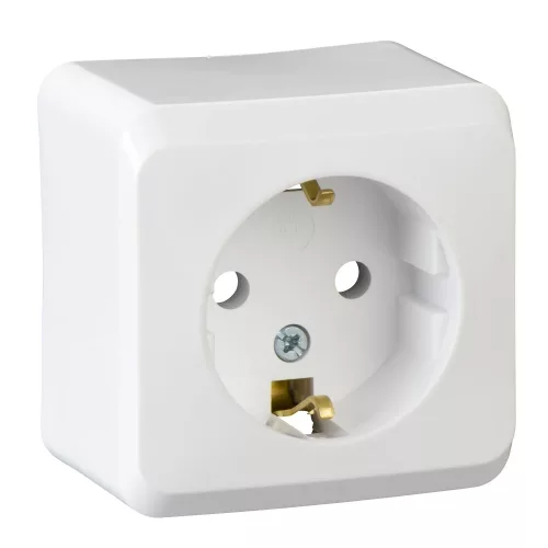 Schneider Electric Prima WDE001080 falon kívüli 2P+F csatlakozóaljzat – 16 A, 250 V AC – IP20 – fehér színben
