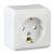 Schneider Electric Prima WDE001080 földelt csatlakozóaljzat (dugalj) 2P+F, fehér színben, komplett szerelvény, falon kívül, 16A 250 ( WDE001080 ).