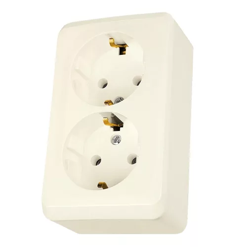 Schneider Electric Prima WDE001148 falon kívüli 2x2P+F csatlakozóaljzat – 16 A, 250 V AC – IP20 – krém színben