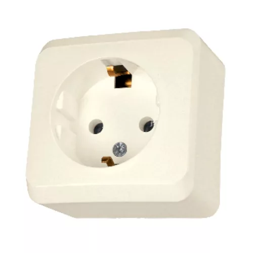 Schneider Electric Prima WDE001180 falon kívüli 2P+F csatlakozóaljzat – 16 A, 250 V AC – IP20 – krém színben