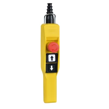   Schneider XACA2153 2 nyomógomb+vészgomb, mechanikus retesz, NO+NC érintk., gumisapka