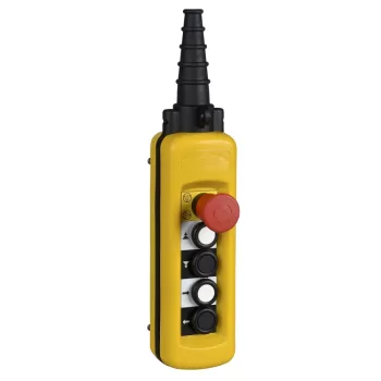  Schneider XACA49131 Harmony XACA függőkapcsoló 3 kétfokozatú nyomógomb, mechanikus retesz, 1NC+2NO érintkező+vészgomb (3NC)