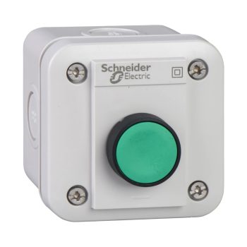 Schneider Electric XALE1011 Tokozott nyomógomb, zöld
