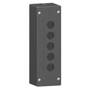   Schneider XALG05 Harmony XALG tokozat, 5 kivágás, durva környezetbe, fekete