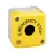 Schneider XALK01H29 Harmony XALK tokozat vészleállítóhoz, sárga, üres, 1 kivágás, "EMERGENCY STOP" felirat és logo
