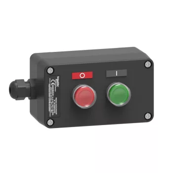   Schneider XAWG210EX Harmony XAWF ATEX D tokozott kettős nyomógomb, műanyag, 1NO zöld, 1NC piros