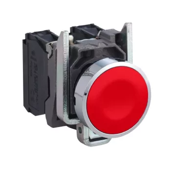   Schneider XB4BA45 komplett nyomógomb piros 1 záró + 1 nyitó érintkező (Harmony XB4BA45)