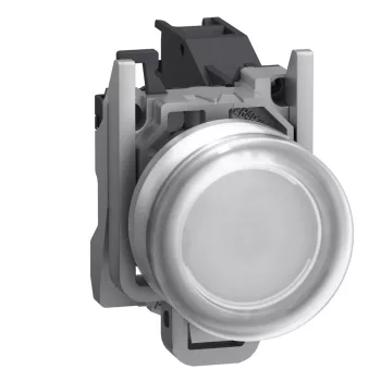   Schneider XB4BP181GEX Harmony ATEX DG komplett nyomógomb, Ø22, védősapkás, 1NO, fehér