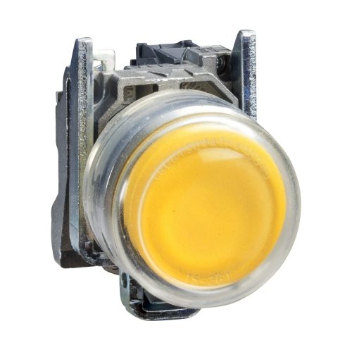 Schneider XB4BP51 komplett gumisapkás nyomógomb sárga 1 záró érintkező (Harmony XB4BP51)
