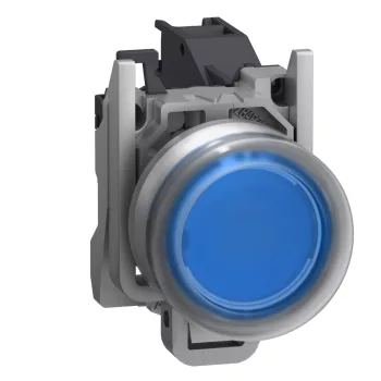   Schneider XB4BP61GEX Harmony ATEX DG komplett nyomógomb, Ø22, védősapkás, 1NO, kék