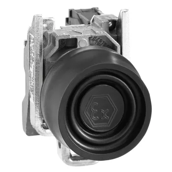   Schneider XB4BPS21EX ATEX komplett nyomógomb fekete, színes védőspkával 1 záró érintkező (Harmony XB4BPS21EX)