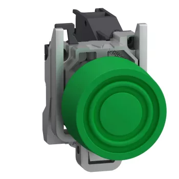   Schneider XB4BPS31GEX Harmony ATEX DG komplett nyomógomb, Ø22, beépített védősapkás, 1NO, zöld