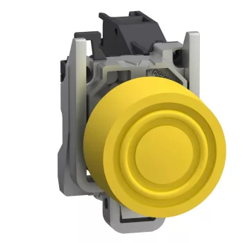   Schneider XB4BPS51GEX Harmony ATEX DG komplett nyomógomb, Ø22, beépített védősapkás, 1NO, sárga