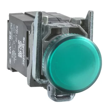   Schneider XB4BV5B3 Harmony komplett fém LED jelzőlámpa, Ø22, 400VAC, zöld