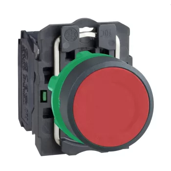   Schneider XB5AA41 Harmony komplett műanyag nyomógomb, Ø22, visszatérő, 1NO, piros