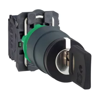   Schneider XB5AG03 komplett kulcsos választókapcsoló 3 allású, beragadó 2 záró érintkező (Harmony XB5AG03)