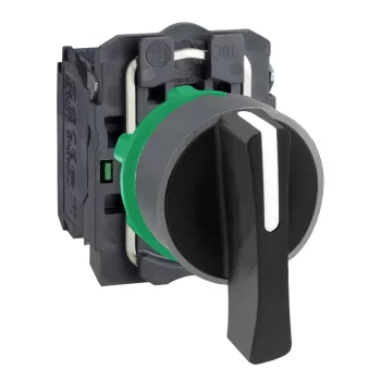   Schneider XB5AJ53C0 Harmony komplett műanyag választókapcsoló, Ø22, meghosszabbított fogantyú, 3 állású, 2NO, szürke körgyűrű