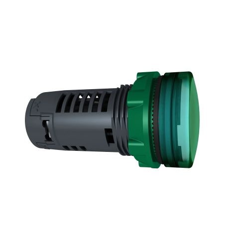Schneider XB5EVM3 monolitikus jelzőlámpa, zöld, egyszerű búra LED-del 230...240V AC (Harmony XB5EVM3)