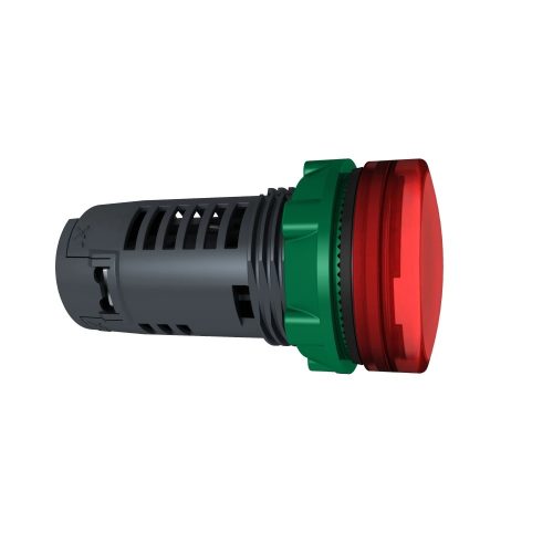 Schneider XB5EVM4 monolitikus jelzőlámpa, piros, egyszerű búra LED-del 230...240V AC (Harmony XB5EVM4)