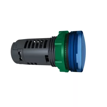   Schneider XB5EVM6 monolitikus jelzőlámpa, kék, egyszerű búra LED-del 230...240V AC (Harmony XB5EVM6)
