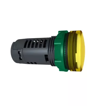   Schneider XB5EVM8 monolitikus jelzőlámpa, sárga, egyszerű búra LED-del 230...240V AC (Harmony XB5EVM8)