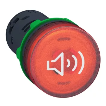   Schneider XB5KS2G4 világító hangjelző piros 110...120V AC 90 dB (Harmony XB5KS2G4)