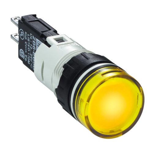 Schneider XB6AV5BB komplett jelzőlámpa beépített LED-del sárga, 12..24V AC/DC (Harmony XB6AV5BB)